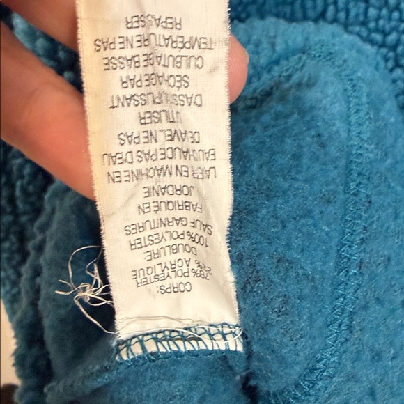 LL BEAN Fuzzy zip up hoodie medium - Picture 4 of 5